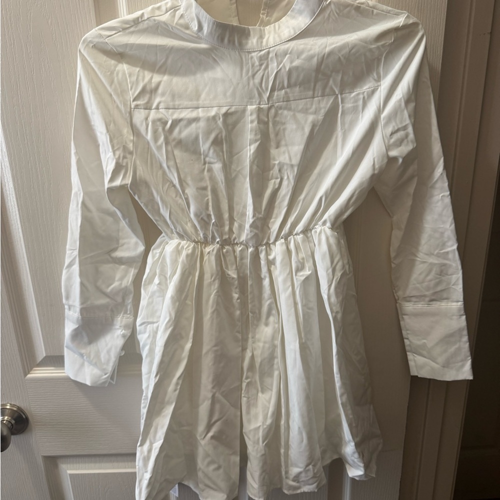 White Long Sleeve Dress